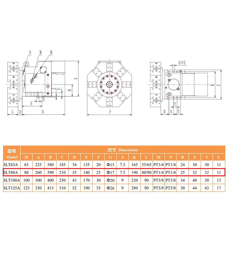Схема револьверной головки SLT80A-12